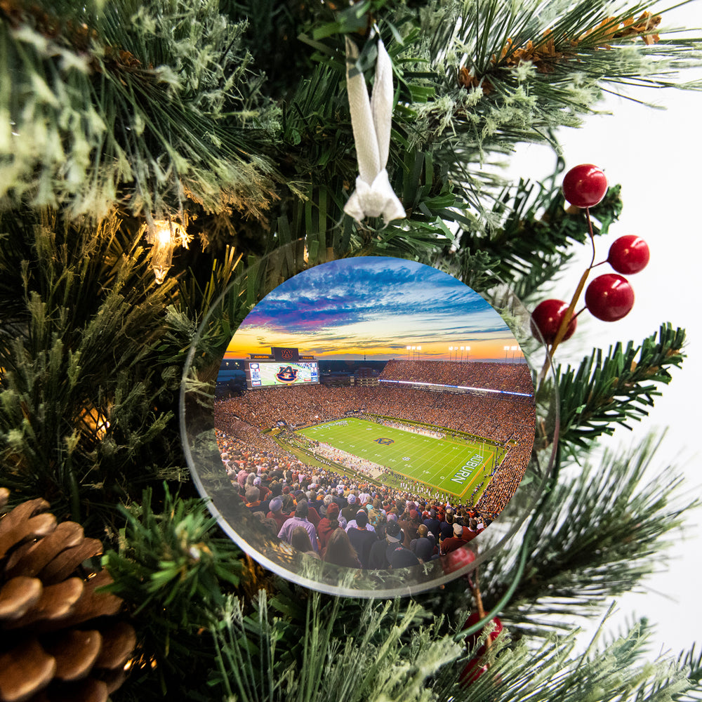 Auburn Tigers - Sunset Over Jordan-Hare Stadium Ornament & Bag Tag