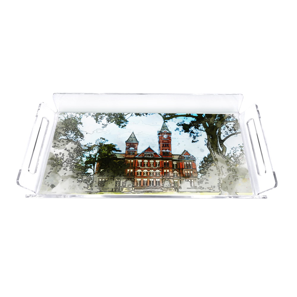 Auburn Tigers - Samford Watercolor Decorative Tray