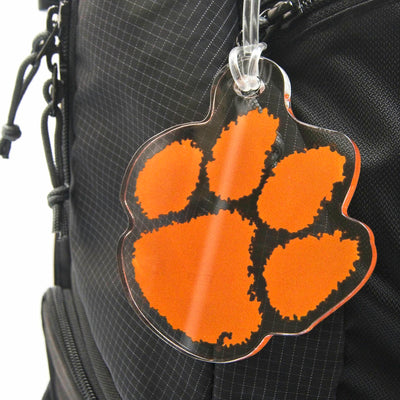 Clemson Tigers - Paw Mark Orange Bag Tag & Ornament