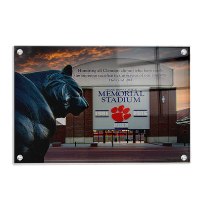 Clemson Tigers - Memorial Stadium Sunset - College Wall Art #Acrylic