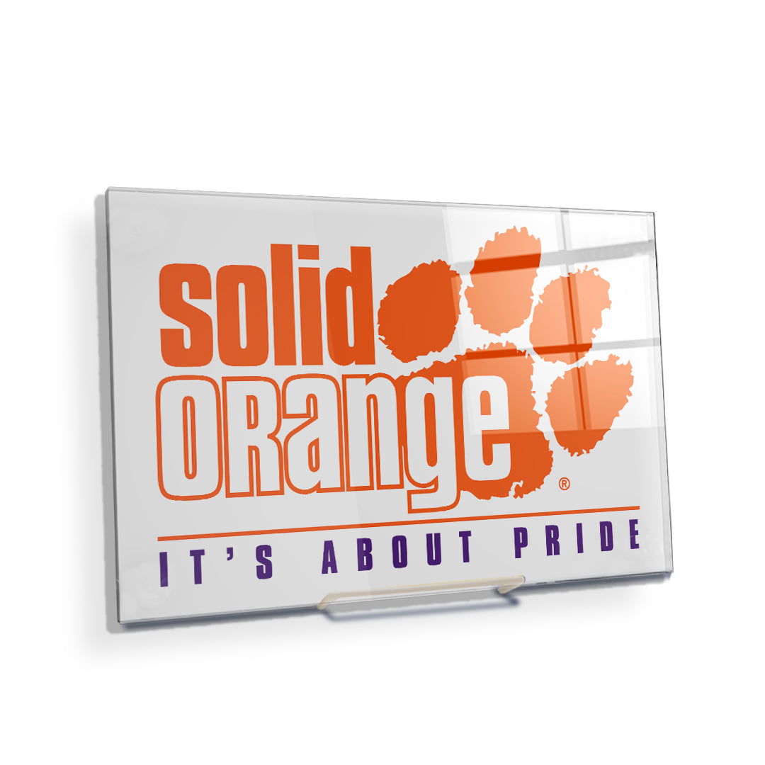 Clemson Tigers - Solid Orange it's About Pride - College Wall Art #Canvas