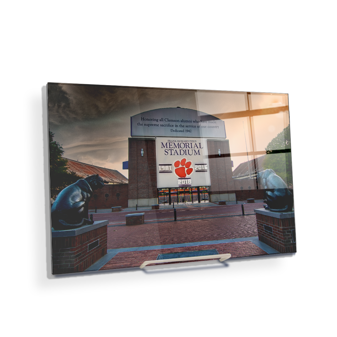 Clemson Tigers - Watchfull Eyes Sunset - College Wall Art #Canvas