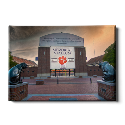 Clemson Tigers - Watchfull Eyes Sunset - College Wall Art #Canvas