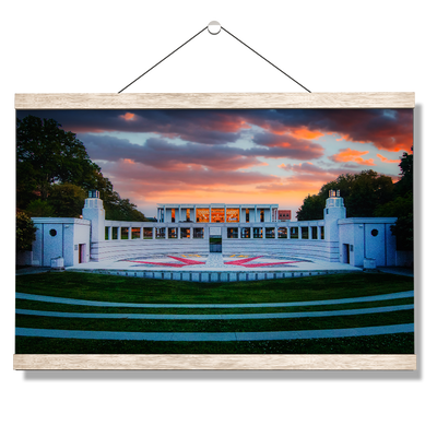 Clemson Tigers - Overlooking Cooper Library Sunset - College Wall Art #Hanging Canvas