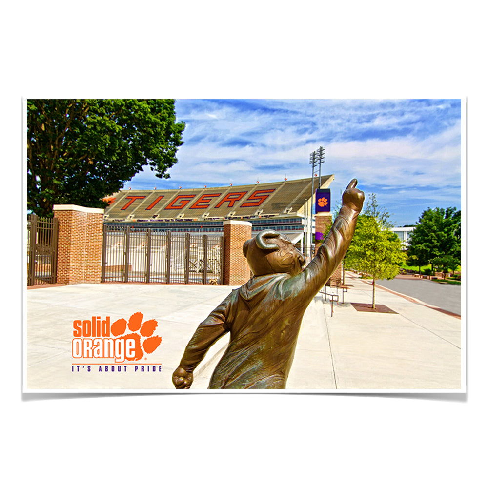 Clemson Tigers - Solid Orange - College Wall Art #Canvas