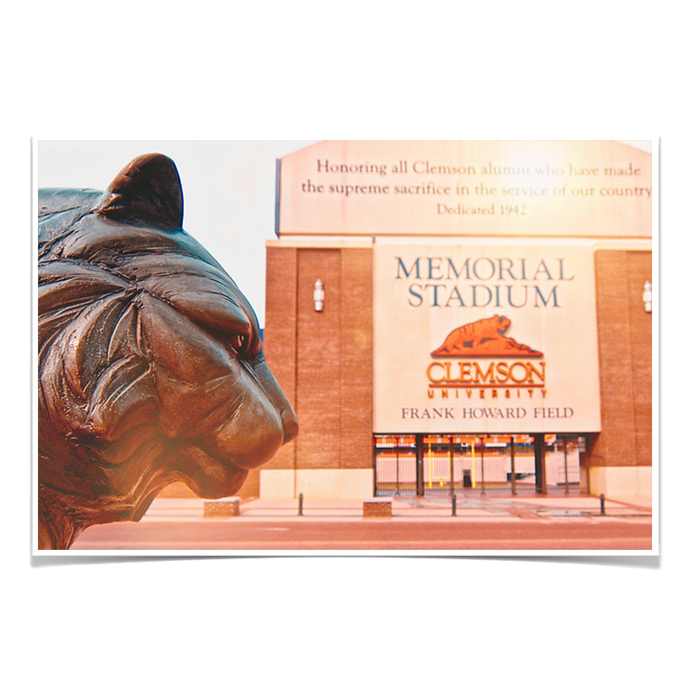 Clemson Tigers - Under a Watchful Eye - College Wall Art #Canvas