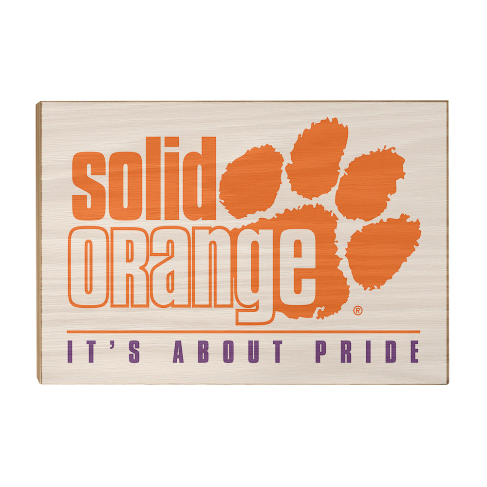 Clemson Tigers - Solid Orange it's About Pride - College Wall Art #Canvas
