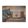 Clemson Tigers - Memorial Stadium Sunset - College Wall Art #Wood