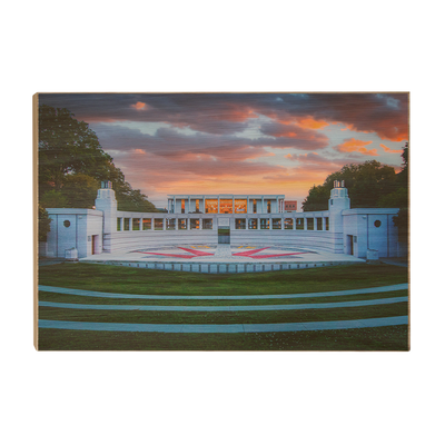 Clemson Tigers - Overlooking Cooper Library Sunset - College Wall Art #Wood