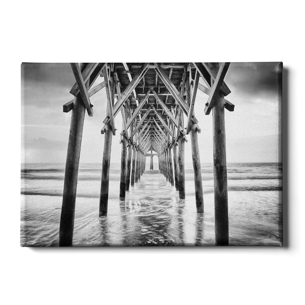 Pier Sunset B&W - College Wall Art
