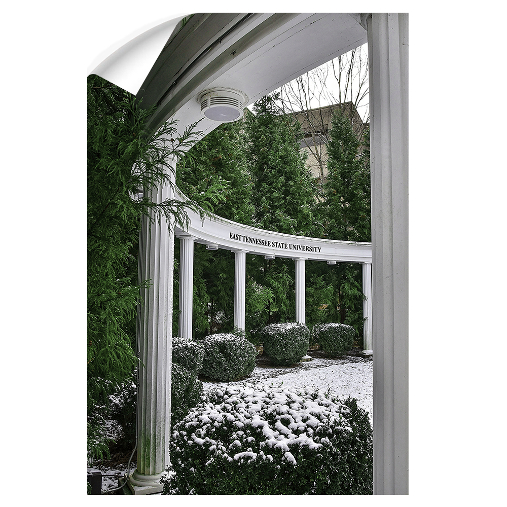 ETSU - Snowy Amphitheater - College Wall Art #Canvas