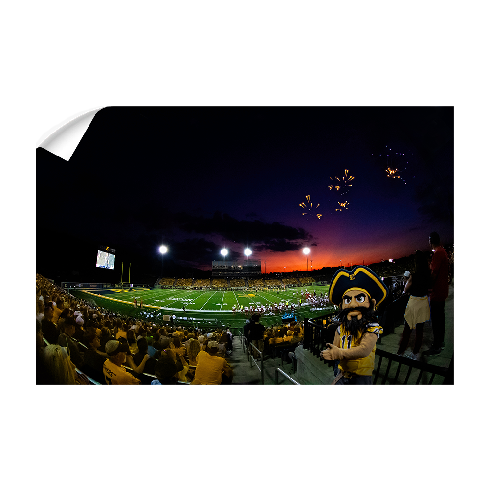 ETSU - Sunset Score with Bucky - College Wall Art#Canvas