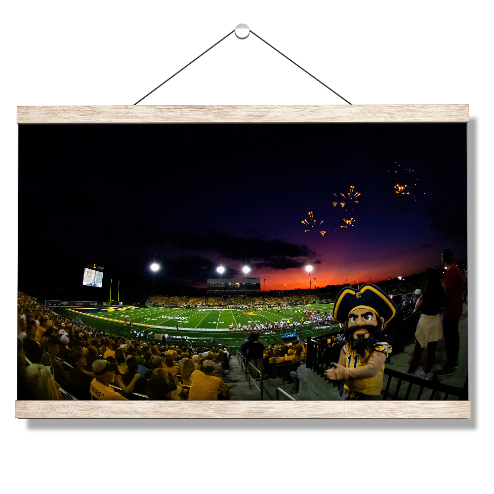 ETSU - Sunset Score with Bucky - College Wall Art#Canvas
