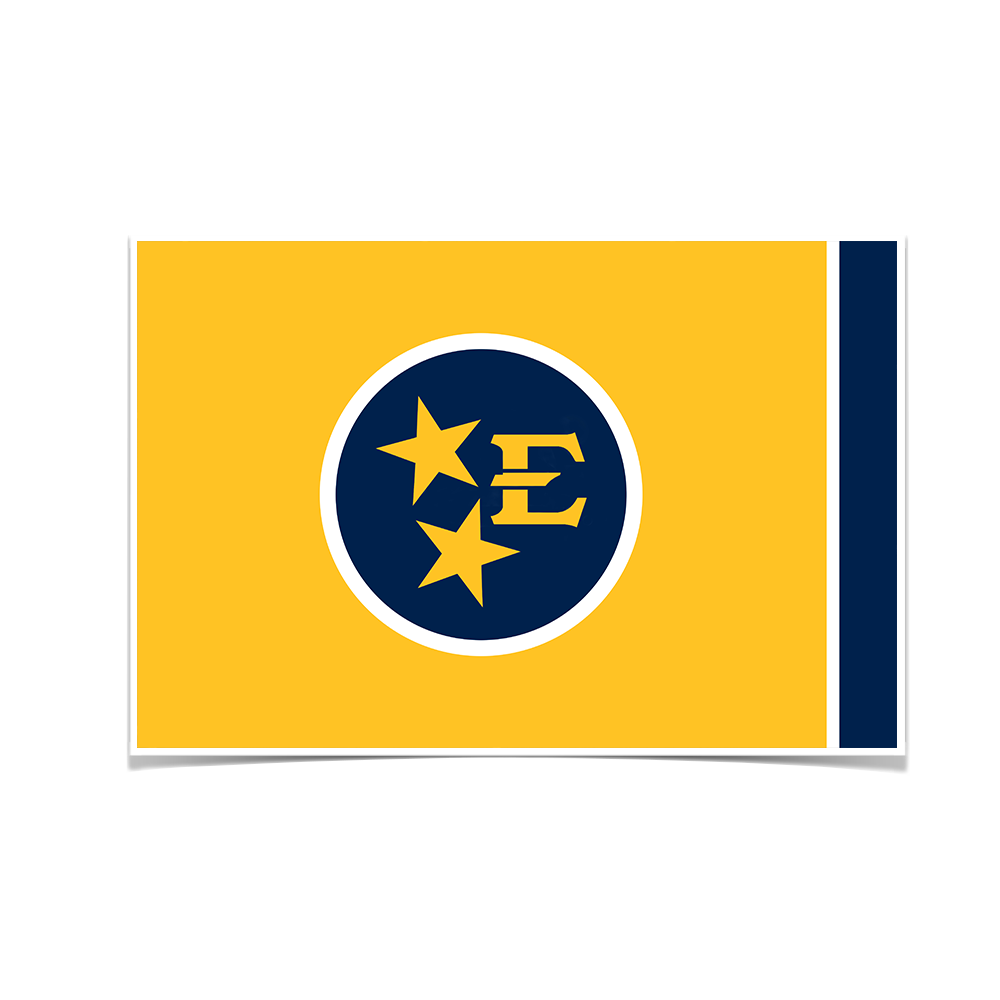 ETSU - Tri Star Bucs Flag - College Wall Art#Canvas