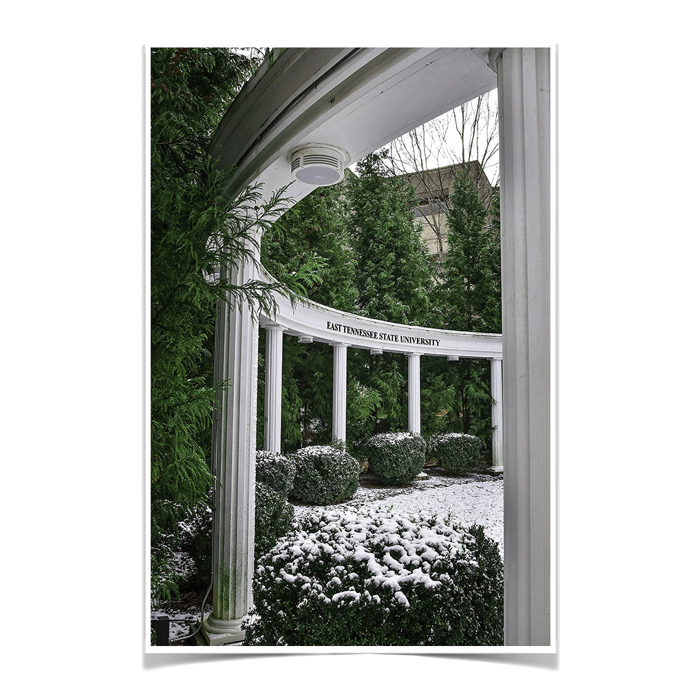 ETSU - Snowy Amphitheater - College Wall Art #Canvas