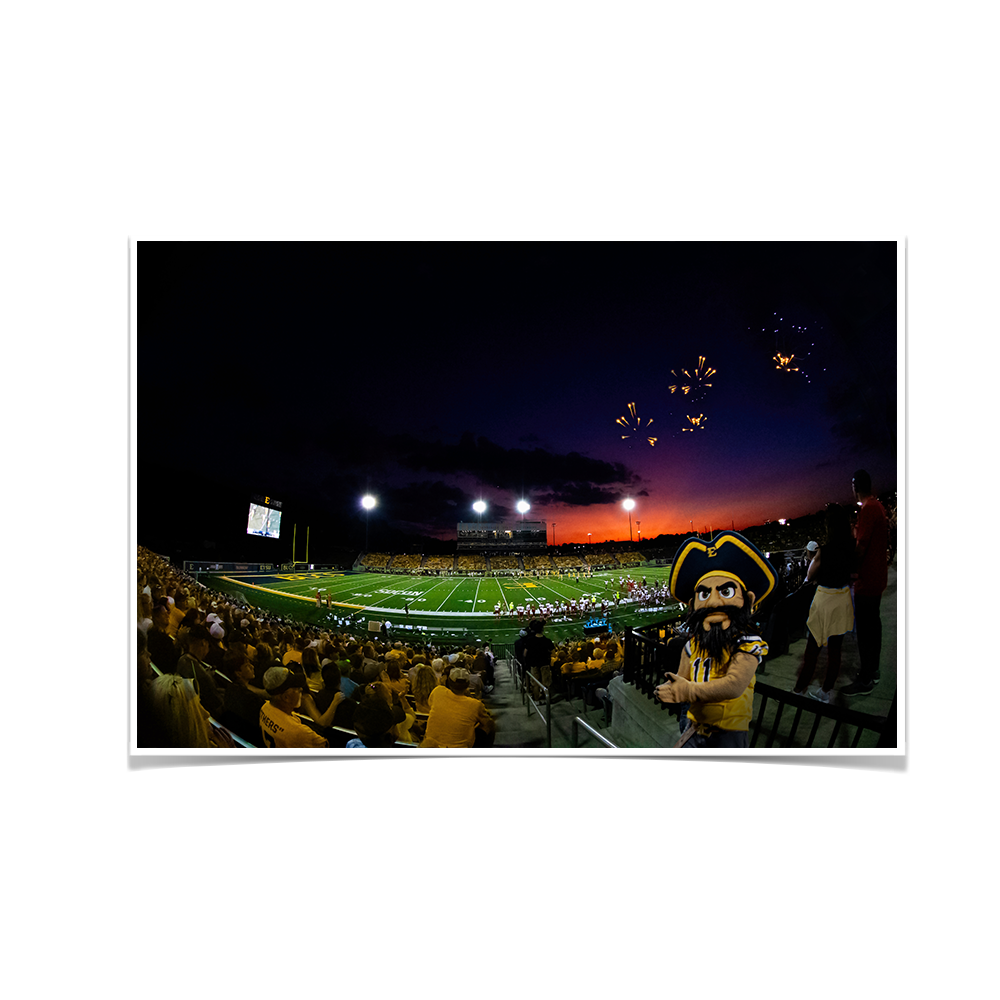 ETSU - Sunset Score with Bucky - College Wall Art#Canvas