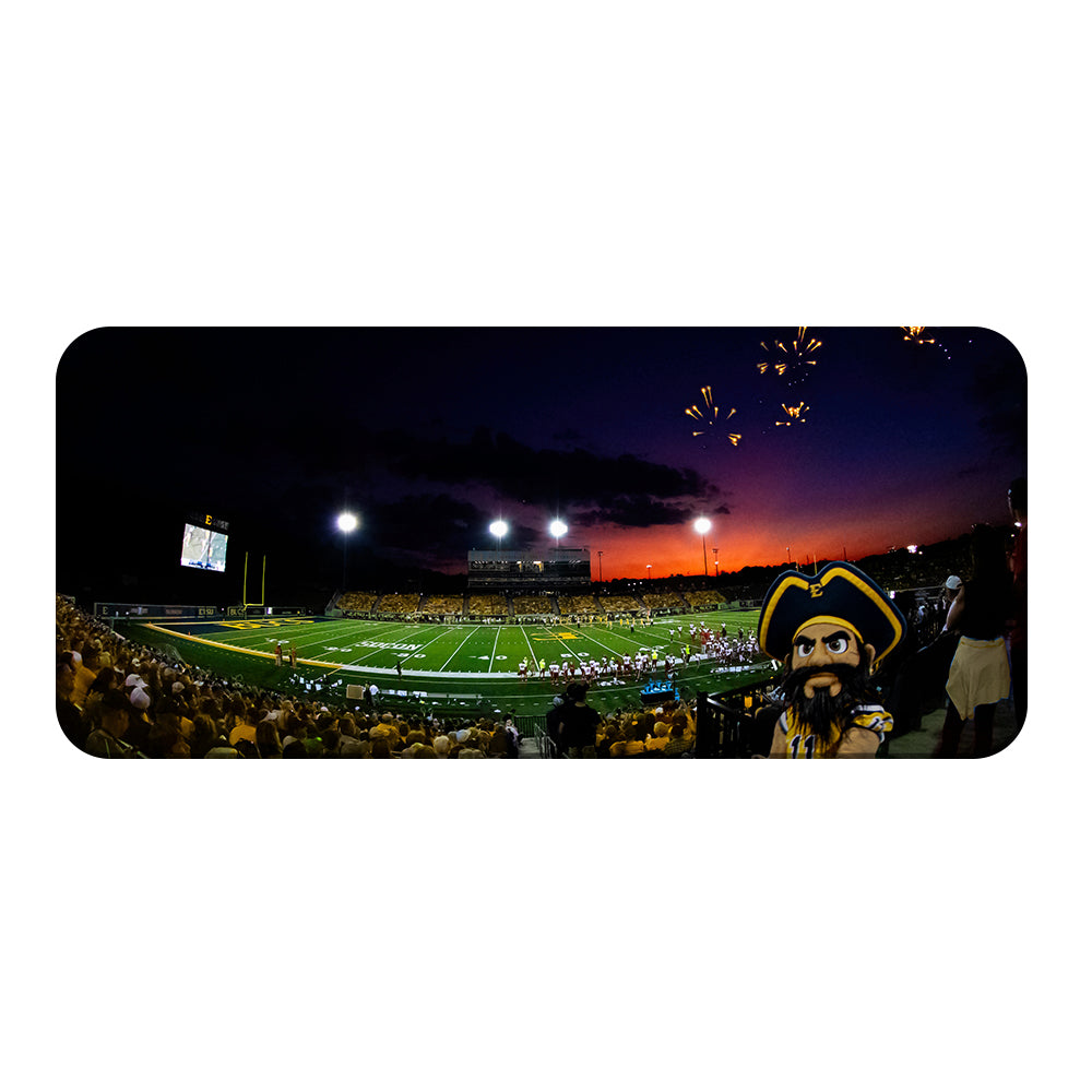 ETSU - Sunset Score with Bucky Panoramic - College Wall Art#Canvas