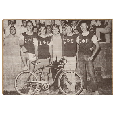 ETSU - Vintage Greek Bike Race - College Wall Art #Wood