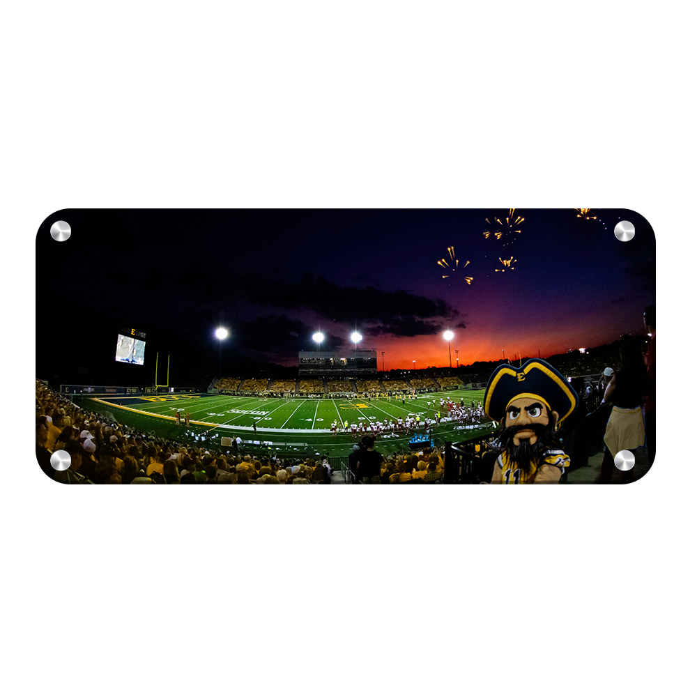 ETSU - Sunset Score with Bucky Panoramic - College Wall Art#Canvas