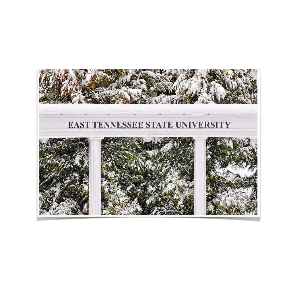 ETSU - East Tennessee Snow - College Wall Art#Canvas