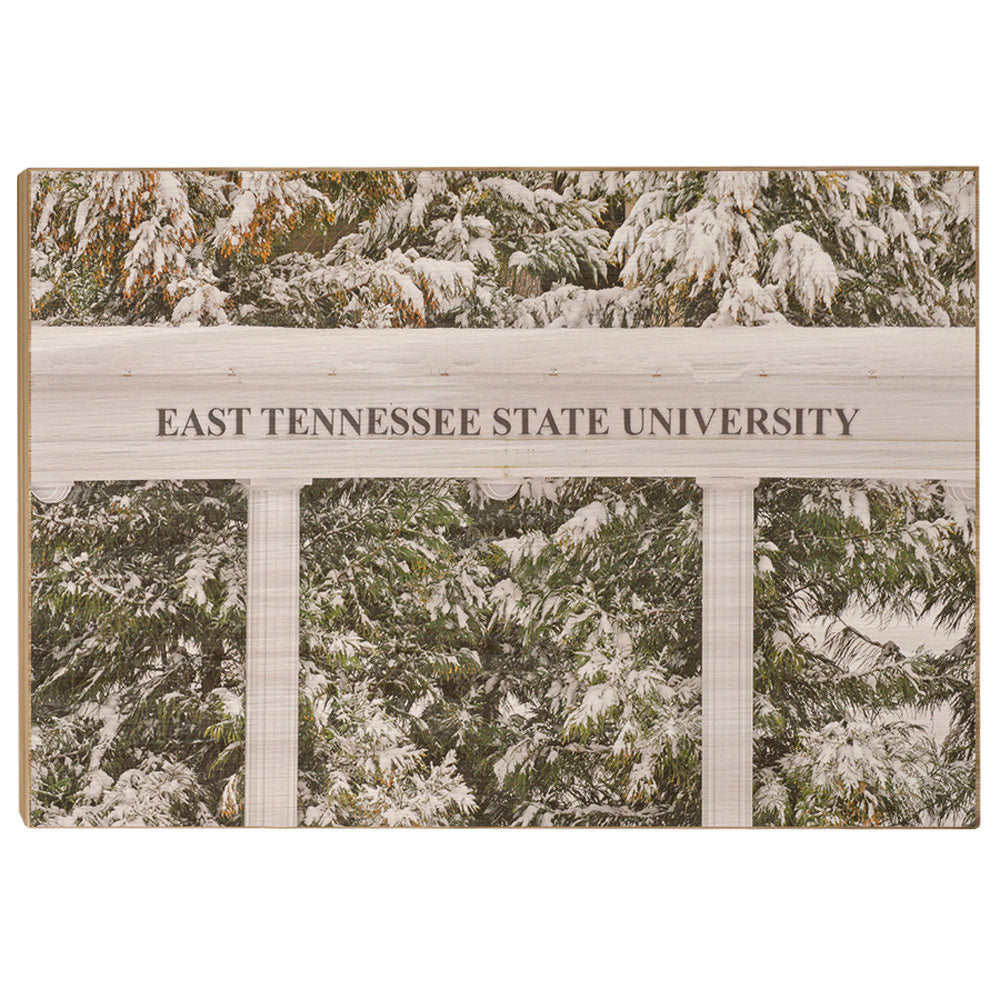 ETSU - East Tennessee Snow - College Wall Art#Canvas