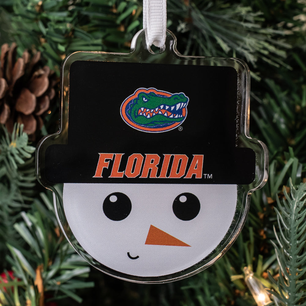 Florida Gators - Florida Snowman Head Double-Sided Ornament