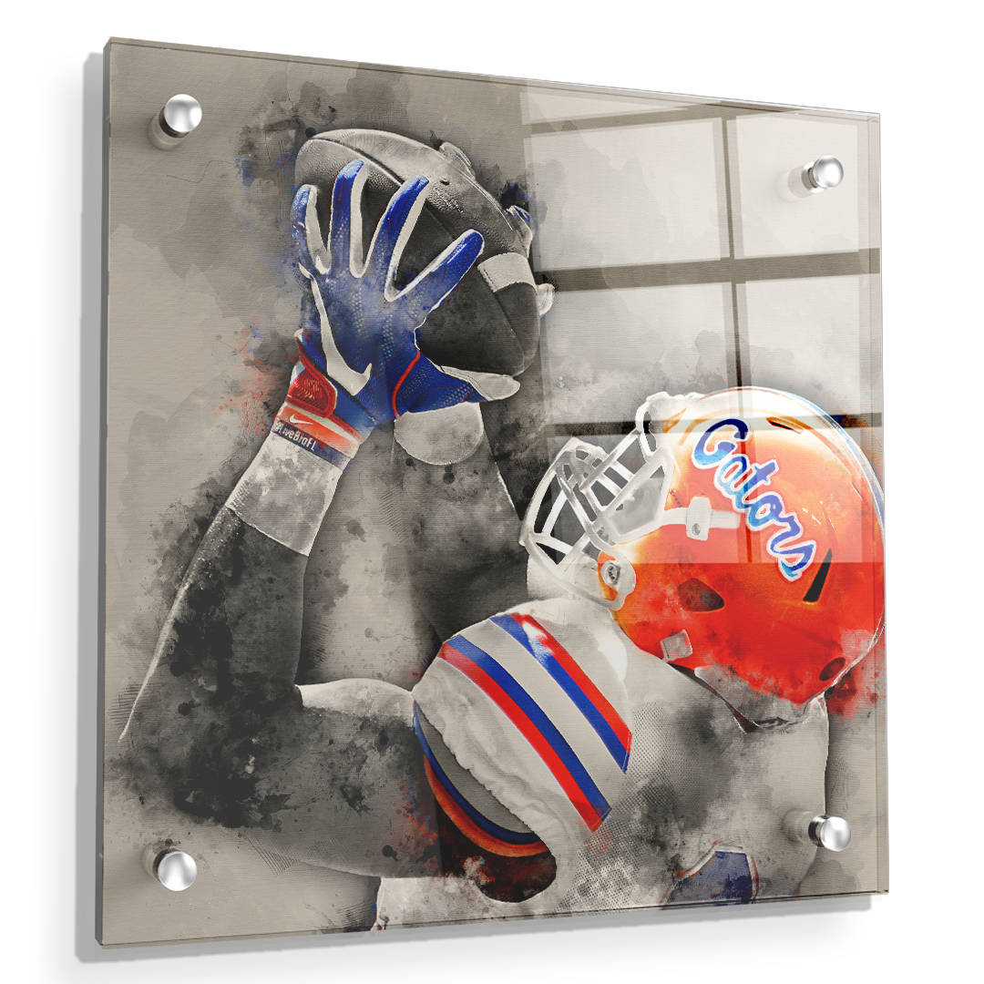 Florida Gators - The Catch Watercolor - College Wall Art #Canvas