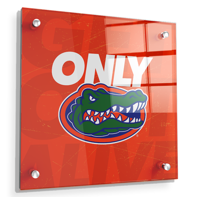 Florida Gators - Only Gators Orange - College Wall Art #Acrylic
