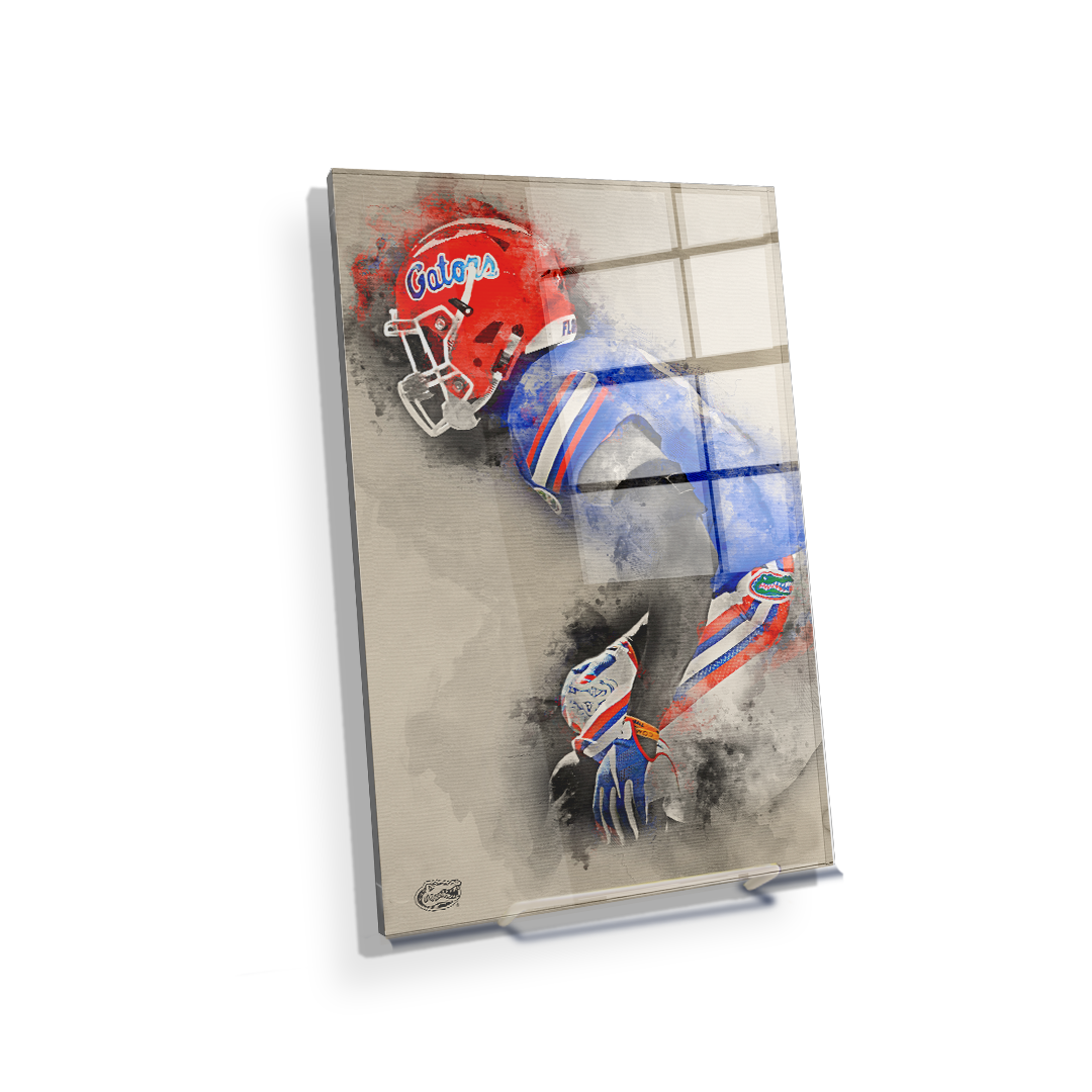 Florida Gators - Gator Defend Watercolor - College Wall Art #Canvas