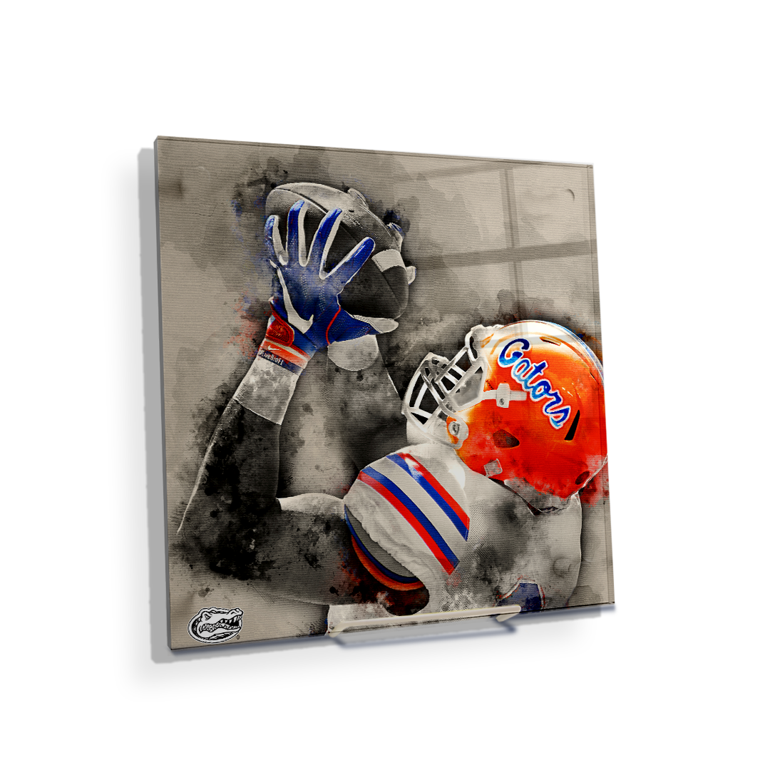 Florida Gators - The Catch Watercolor - College Wall Art #Canvas