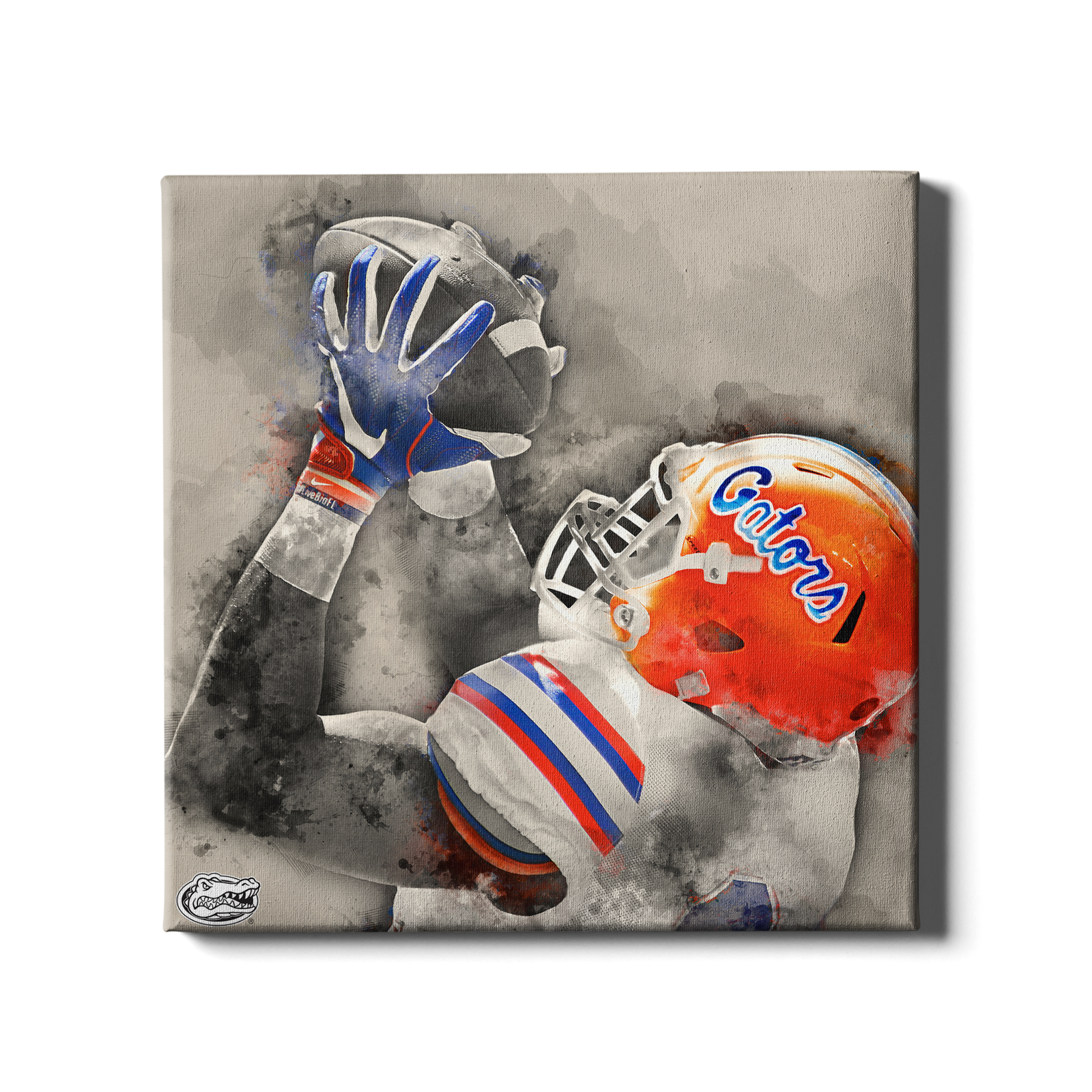 Florida Gators - The Catch Watercolor - College Wall Art #Canvas