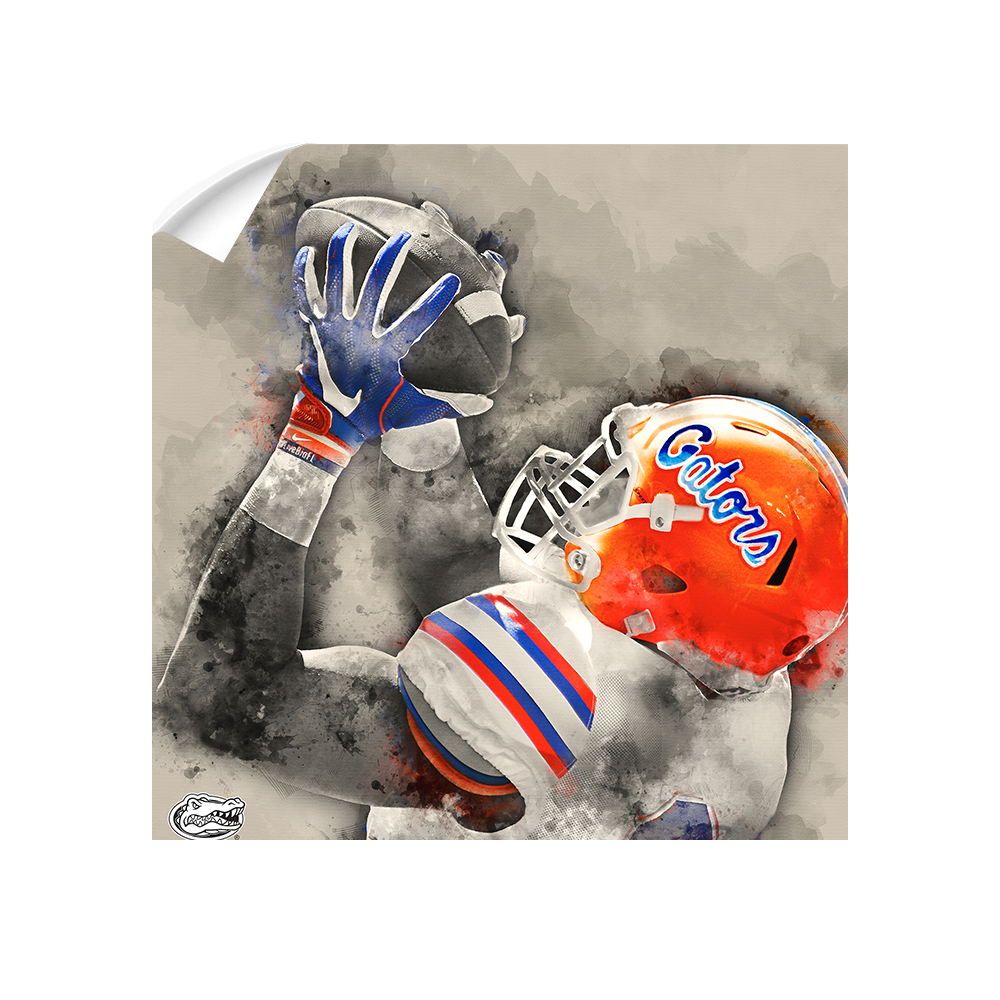 Florida Gators - The Catch Watercolor - College Wall Art #Canvas