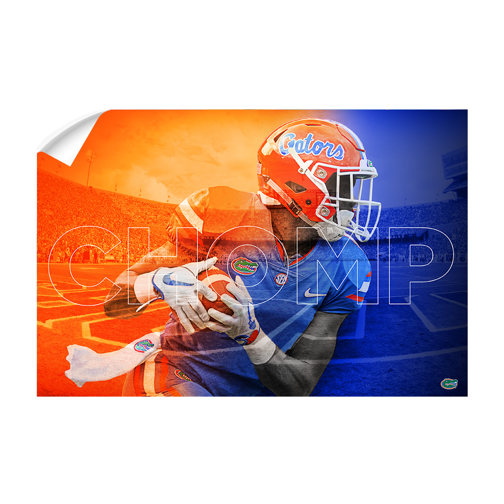 Florida Gators - Orange and Blue CHOMP - College Wall Art #Canvas