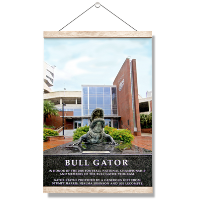 Florida Gators - Bull Gator - College Wall Art #Hanging Canvas