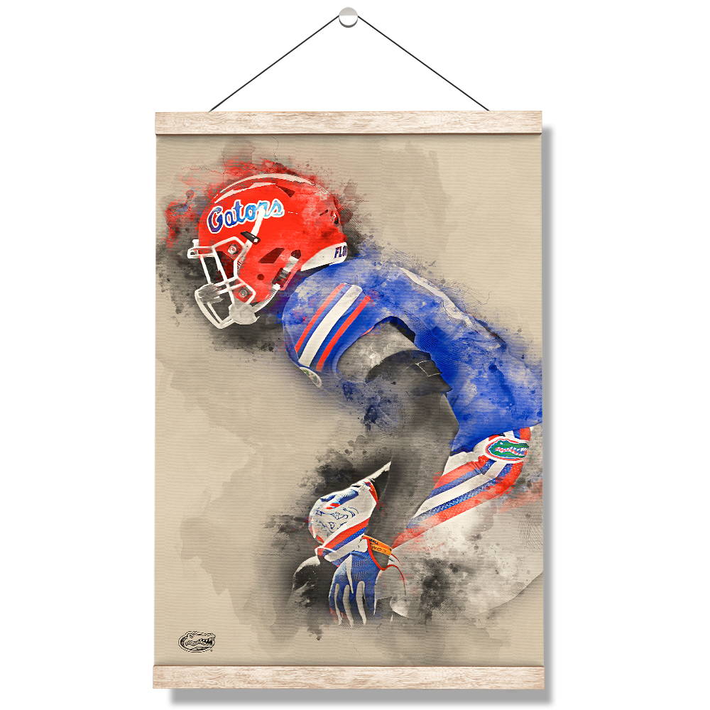 Florida Gators - Gator Defend Watercolor - College Wall Art #Canvas
