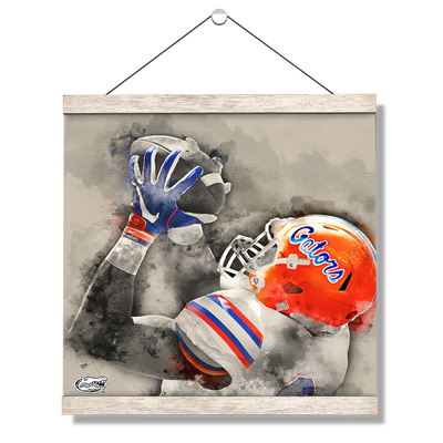 Florida Gators - The Catch Watercolor - College Wall Art #Hanging Canvas