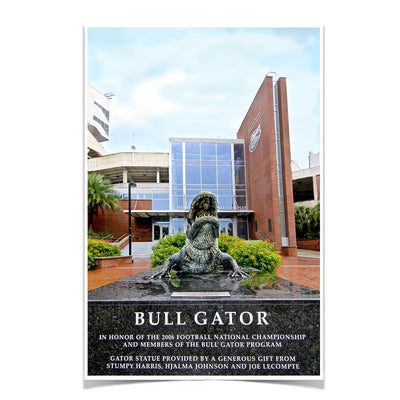 Florida Gators - Bull Gator - College Wall Art #Poster