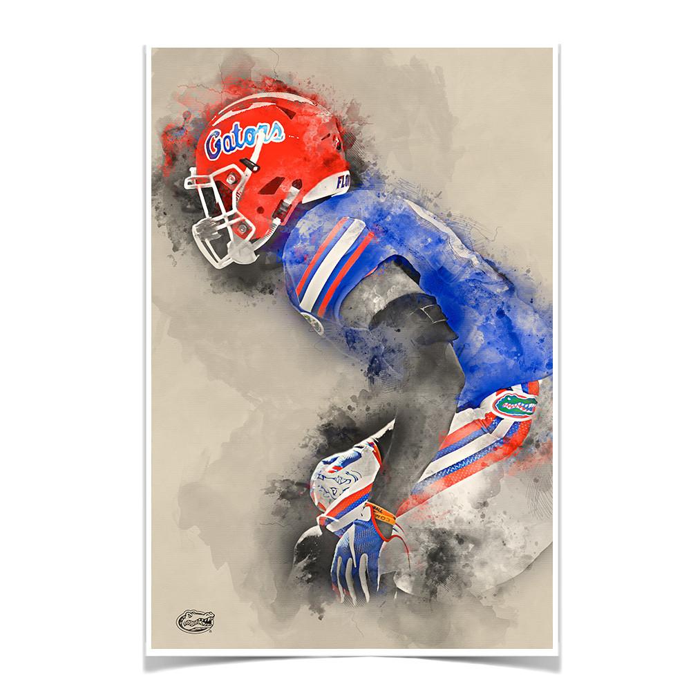 Florida Gators - Gator Defend Watercolor - College Wall Art #Canvas
