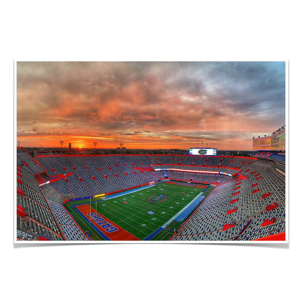 Florida Gators - Gator Sunrise - College Wall Art #Canvas