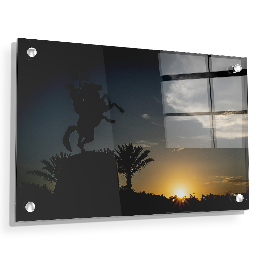 Florida State Seminoles - Seminole Sunrise Silhouette - College Wall Art #Canvas