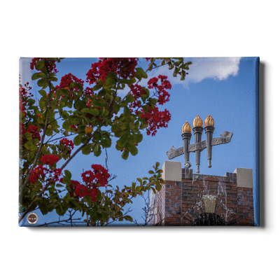 Florida State Seminoles - Red Bloom Torches - College Wall Art #Canvas