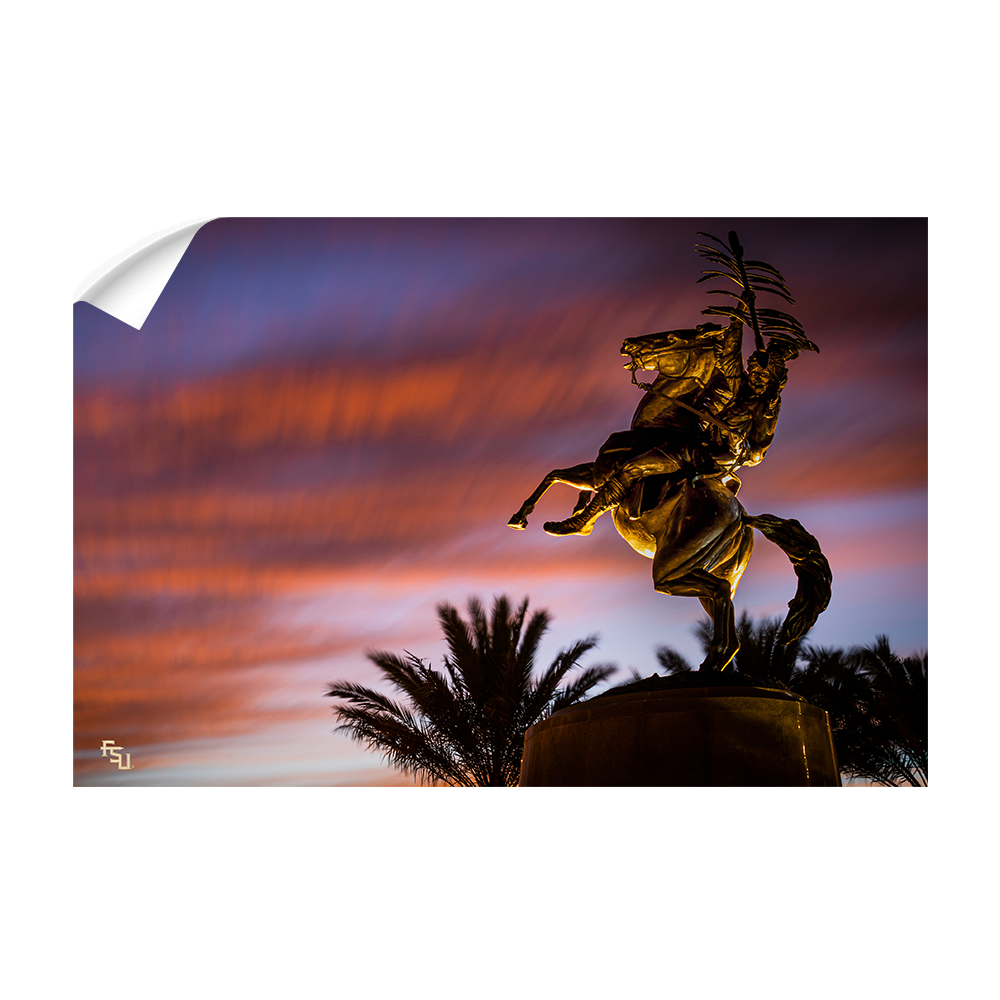 Florida State Seminoles - Osceola Last Light -College Wall Art #Canvas