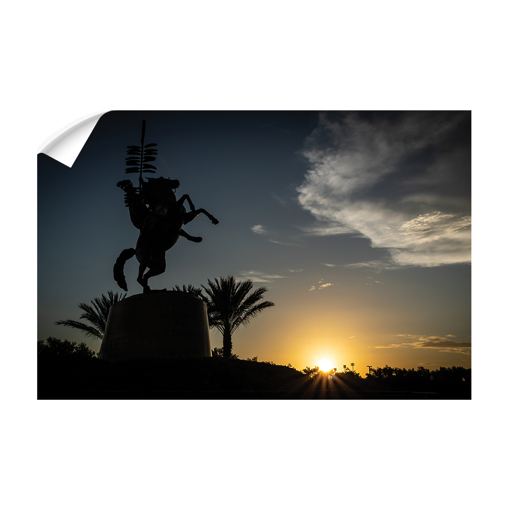 Florida State Seminoles - Seminole Sunrise Silhouette - College Wall Art #Canvas