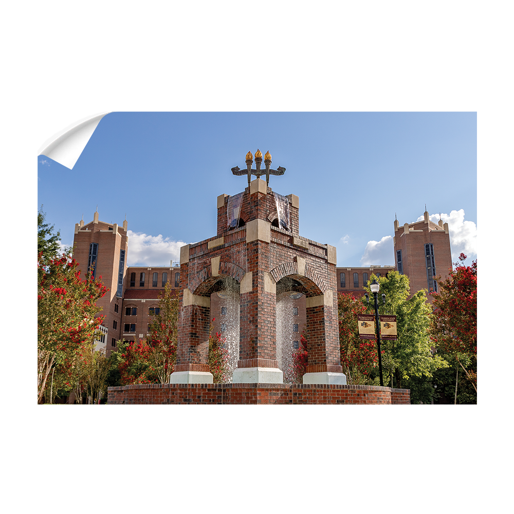 Florida State Seminoles - Fountains and Football - College Wall Art #Canvas