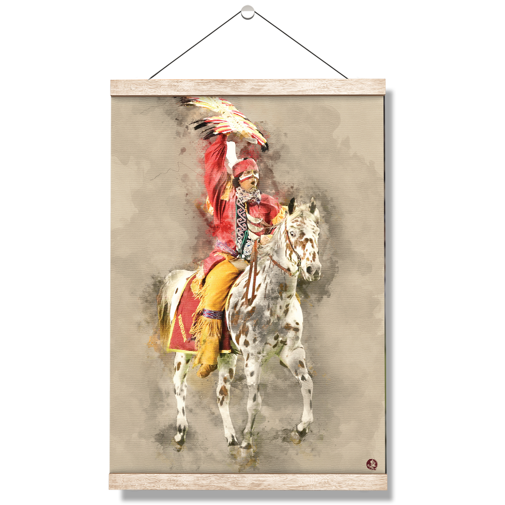 Florida State Seminoles - Osceola Watercolor - College Wall Art #Canvas