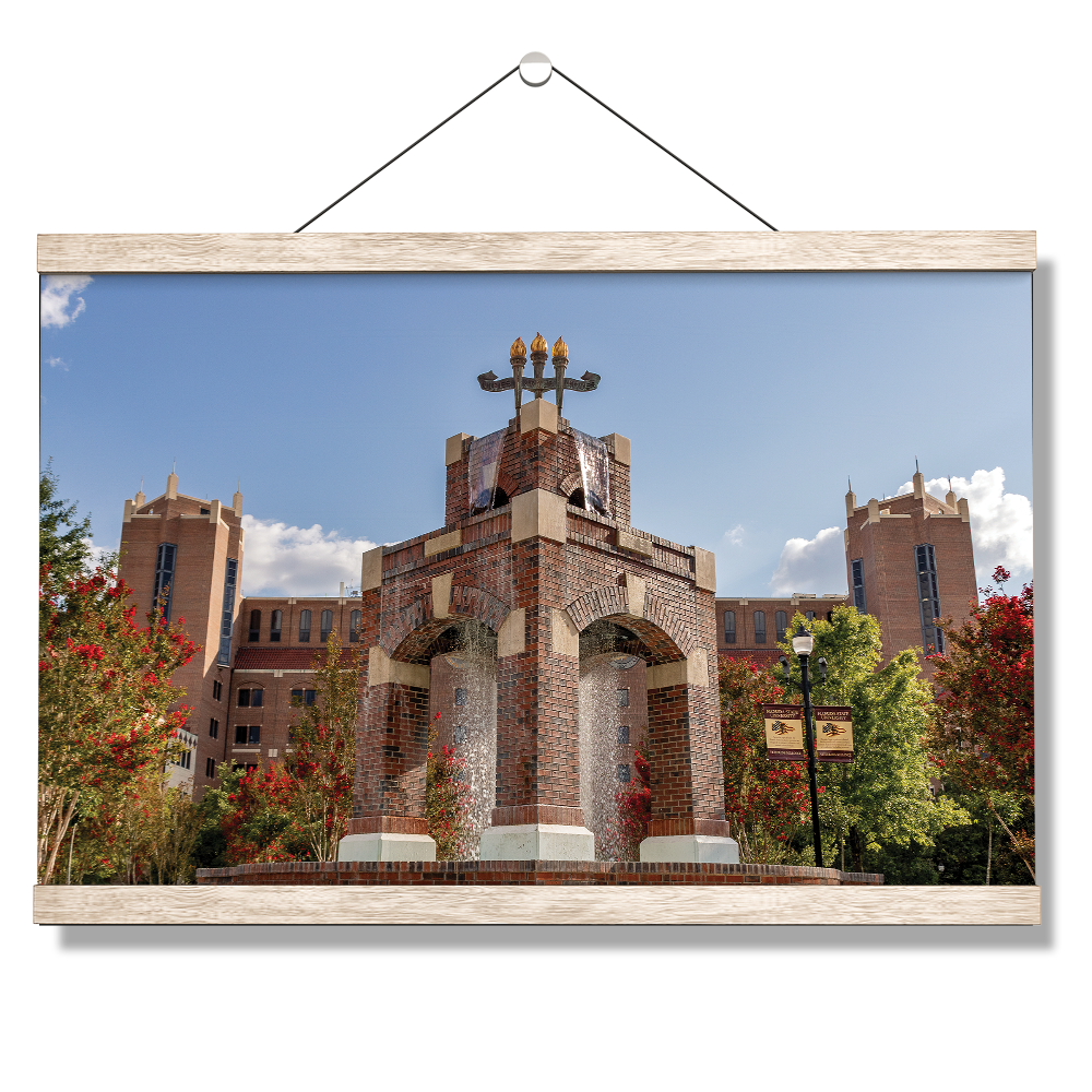 Florida State Seminoles - Fountains and Football - College Wall Art #Canvas