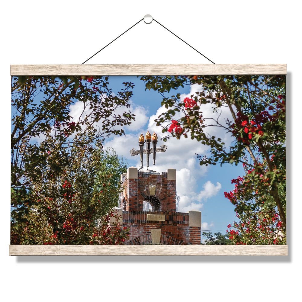 Florida State Seminoles - Red Bloom Framed Torches - College Wall Art #Canvas