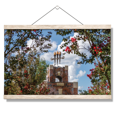 Florida State Seminoles - Red Bloom Framed Torches - College Wall Art #Hanging Canvas