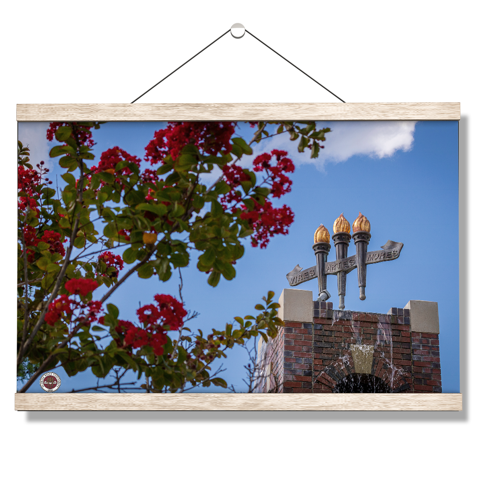 Florida State Seminoles - Red Bloom Torches - College Wall Art #Canvas