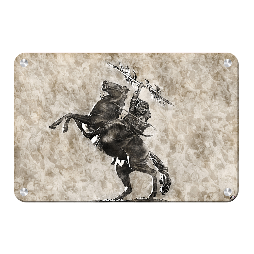 Florida State Seminoles - Vintage Osceola - College Wall Art #Canvas